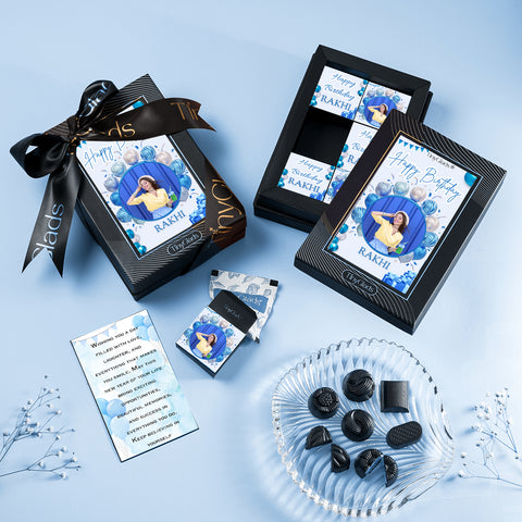 Birthday Chocolate Box Personalized | 6 Gourmet Truffles Gift