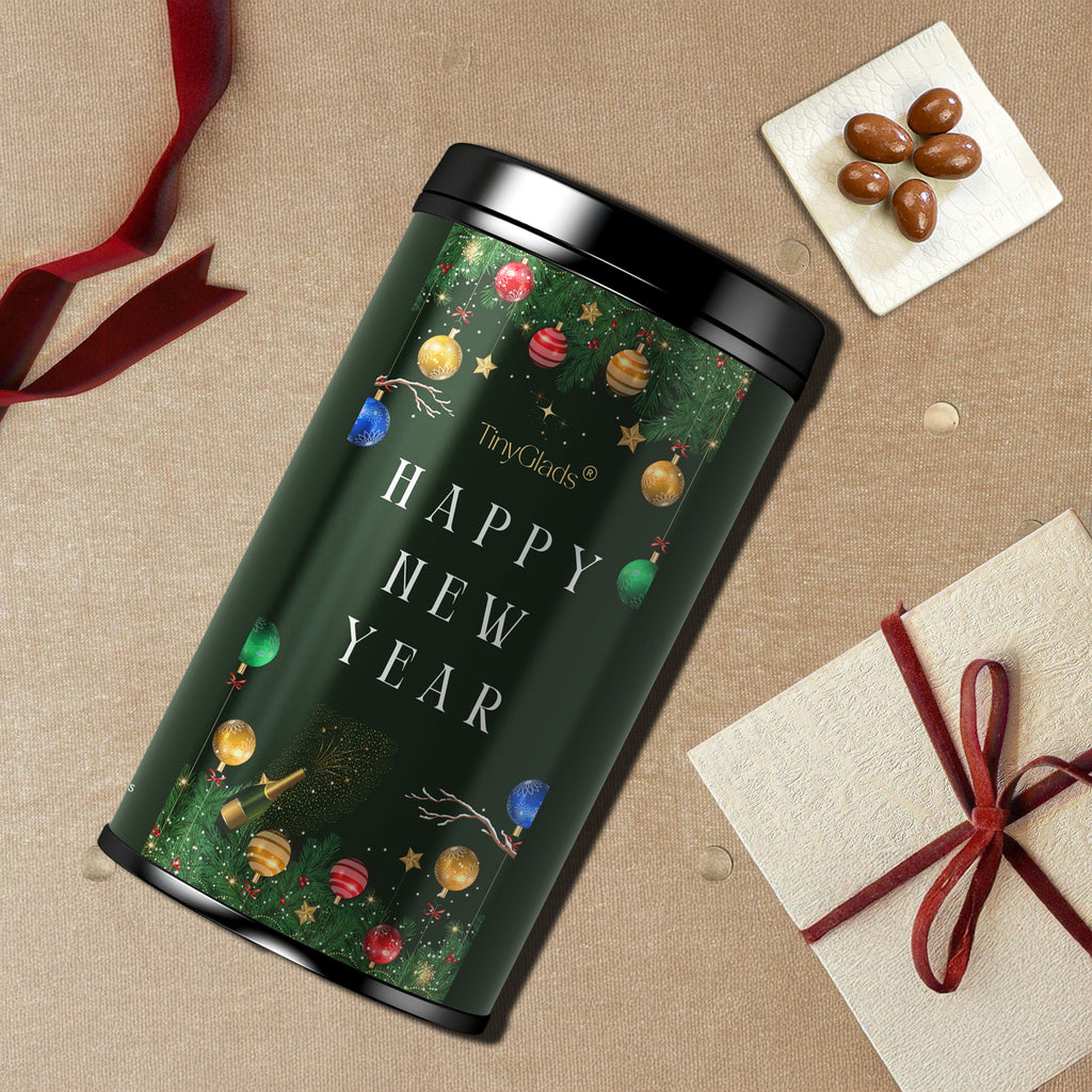 TinyGlads New Year Celebration Chocolate Jar | Premium Festive Gift | 250g