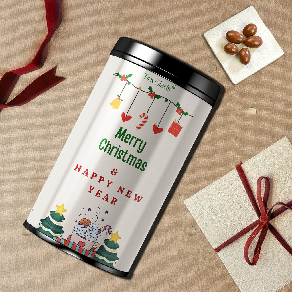 TinyGlads Christmas Bliss Chocolate Jar | Festive Gift Collection | 12 Assorted Chocolates | 250g