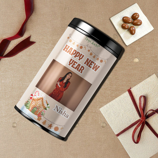 TinyGlads Festive Photo Chocolate Jar | New Year Edition | 250g