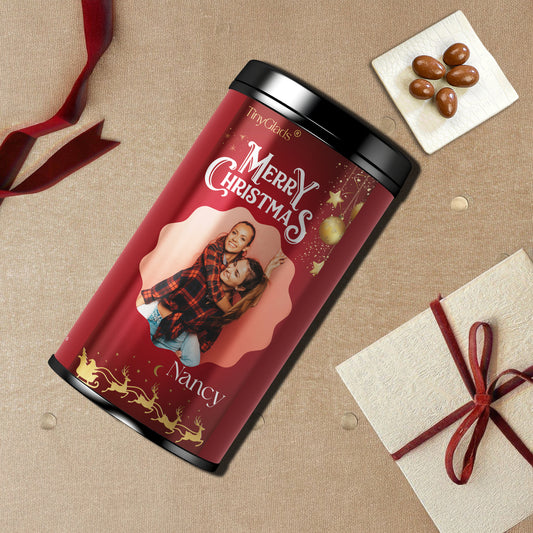 TinyGlads Merry Memories Chocolate Jar | Personalized Holiday Gift | 250g