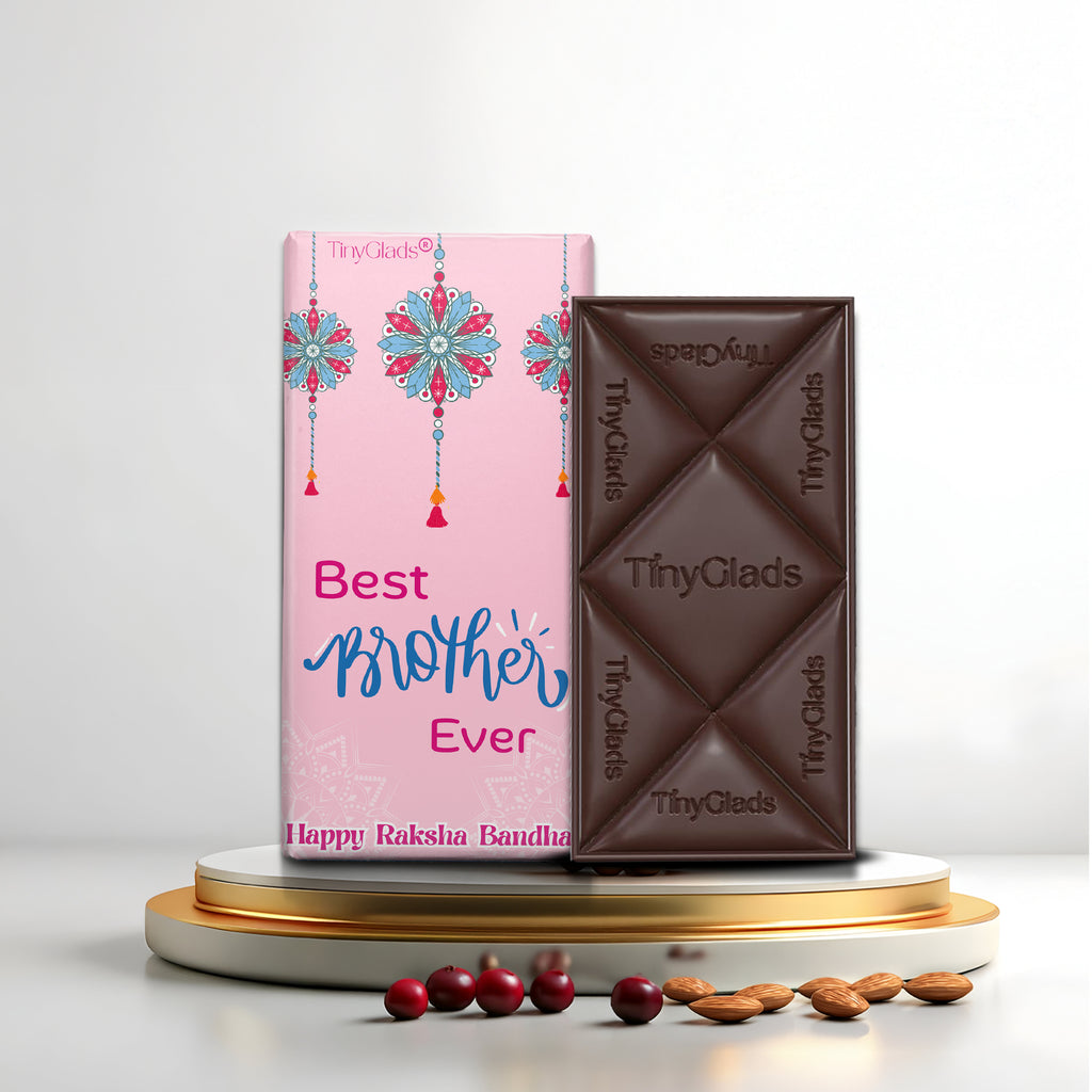 TinyGlads Best Brother Ever Chocolate Bar | Raksha Bandhan Special | 80g