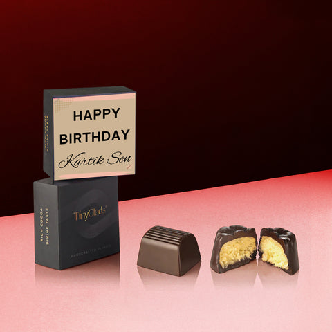 TinyGlads Happy Birthday Chocolate Box | Customized Gift Hamper with Message Card