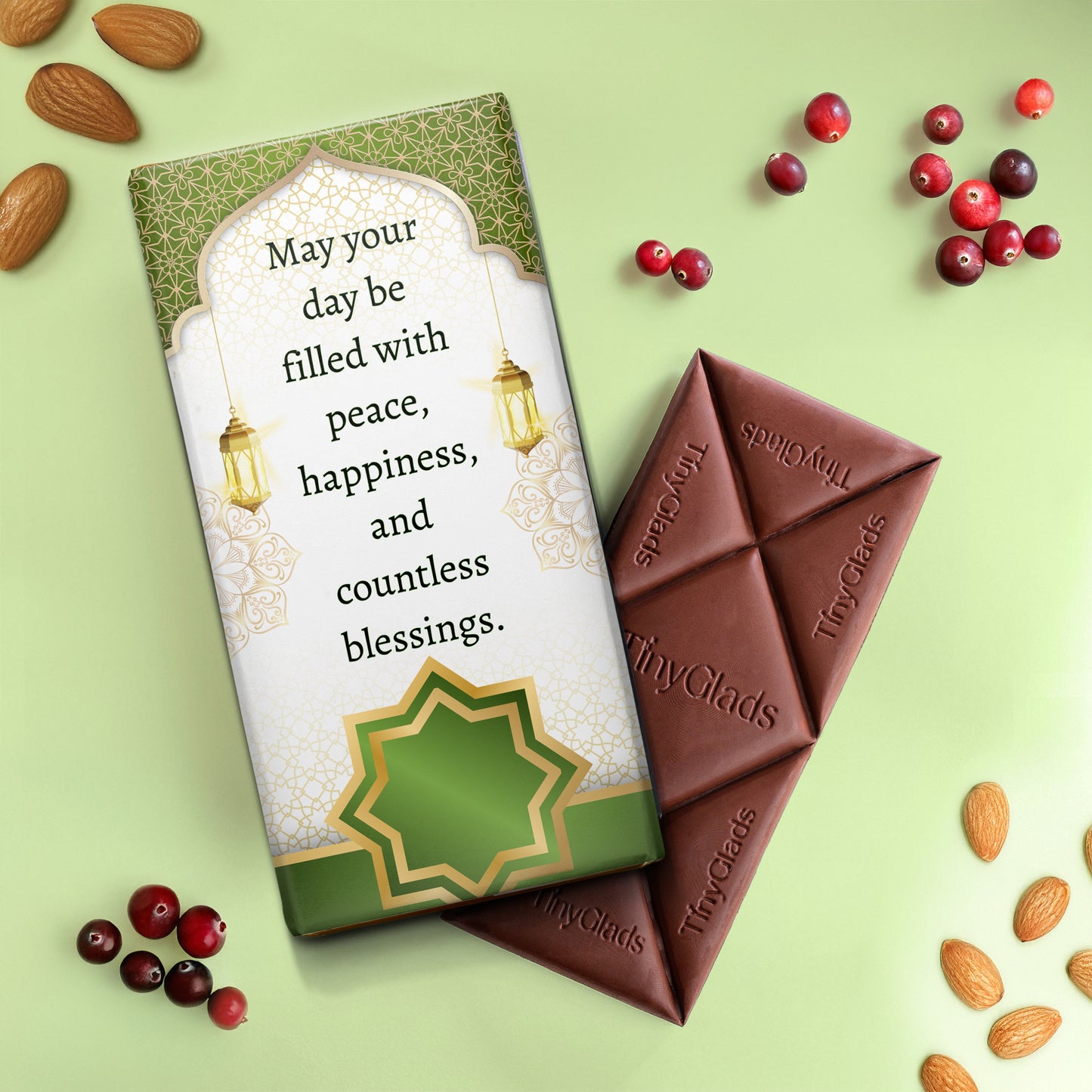 TinyGlads Eid Celebration Chocolate Gift Box | Chocolate Bar & 9 Truffles