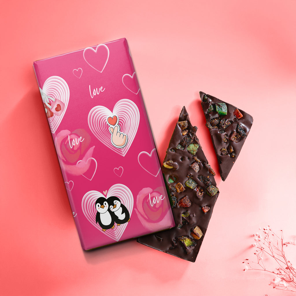 Premium Chocolate Gift Box with 2 Chocolate Bars & 6 Gourmet Truffles