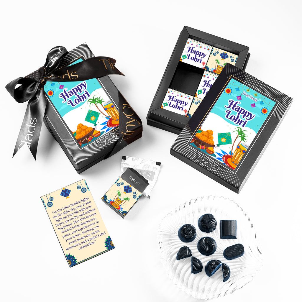 TinyGlads Festive Lohri Chocolate Gift Box | 6 Truffles