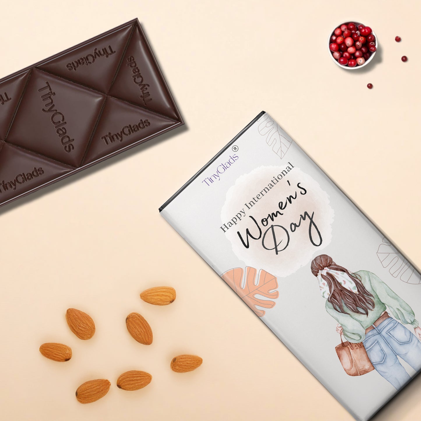 TinyGlads Women's Day Celebration Chocolate Bar | 80g