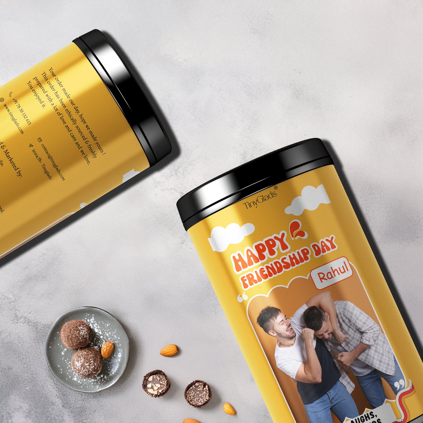 Custom Photo Friendship Chocolate Truffle Jar | 12 Truffles