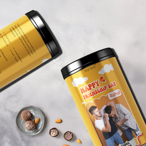 Custom Photo Friendship Chocolate Truffle Jar | 12 Truffles