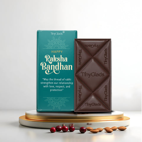 TinyGlads Raksha Blessings Chocolate Bar | Premium Festive Gift | 80g