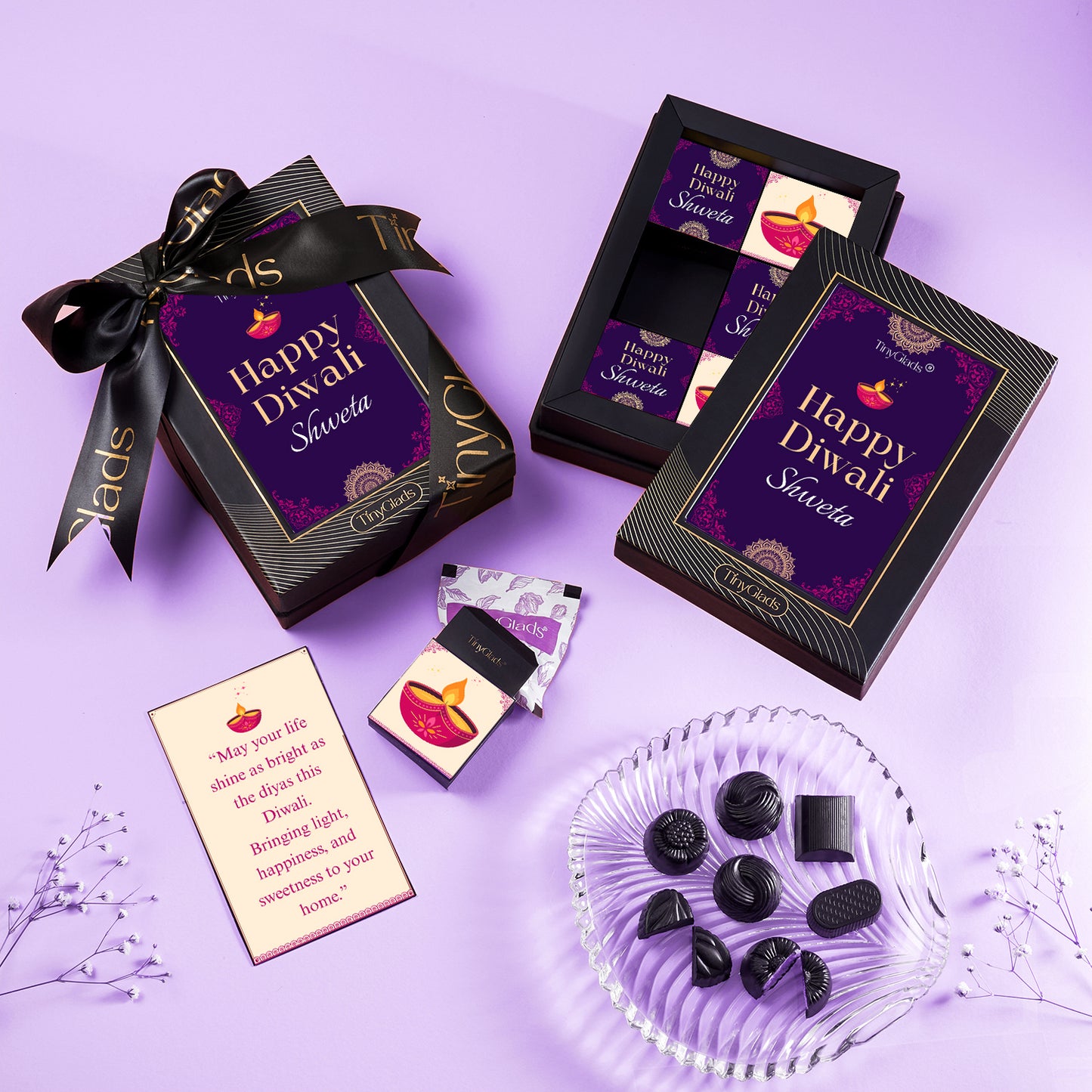 Diwali Delight Chocolate Box with 6 Premium Truffles