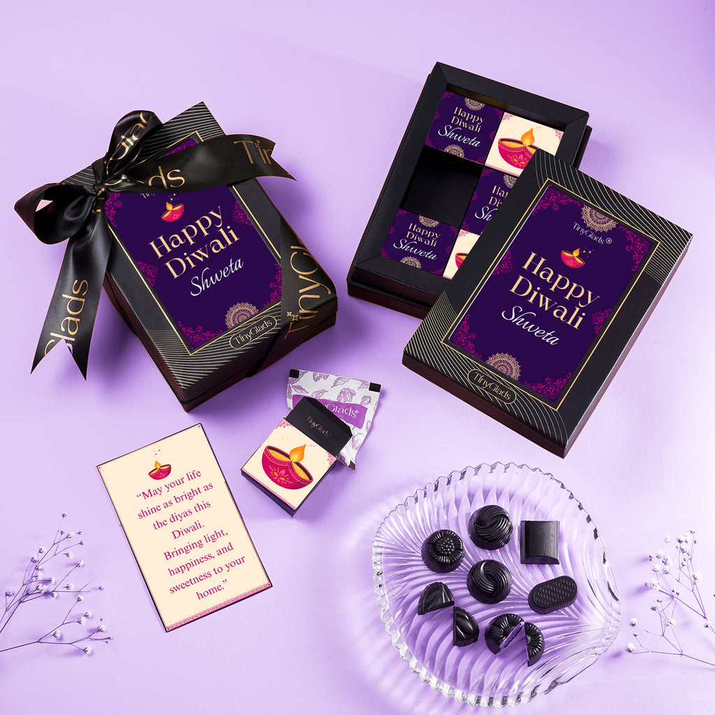 Diwali Delight Chocolate Box with 6 Premium Truffles
