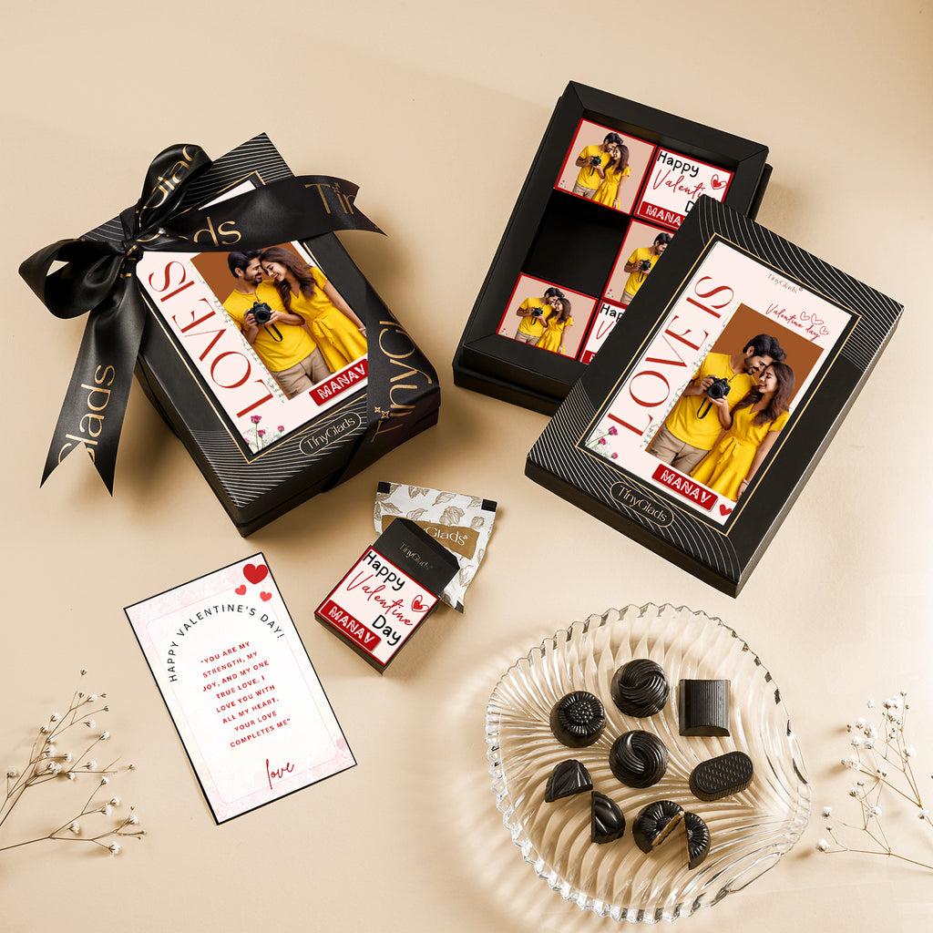 Valentine Day Love Chocolate Box with 6 Truffles