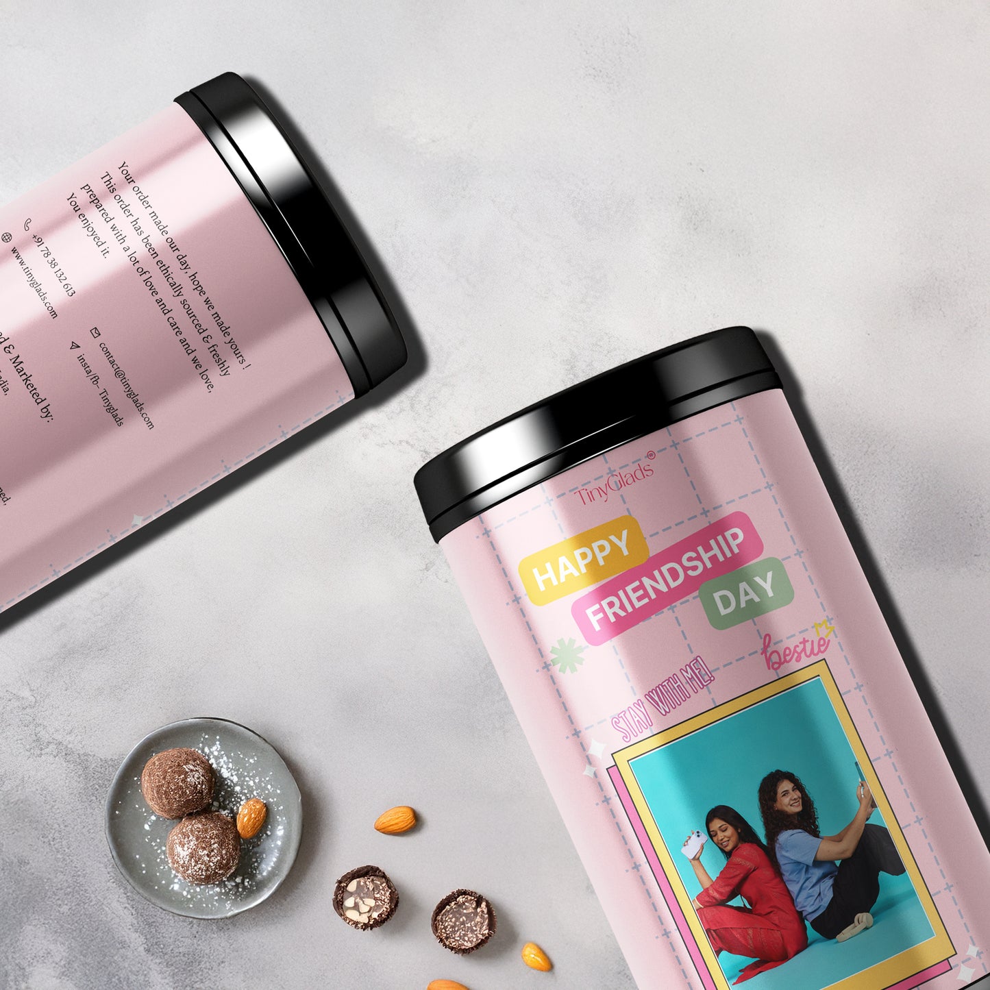 Personalized Bestie Photo Chocolate Truffle Jar