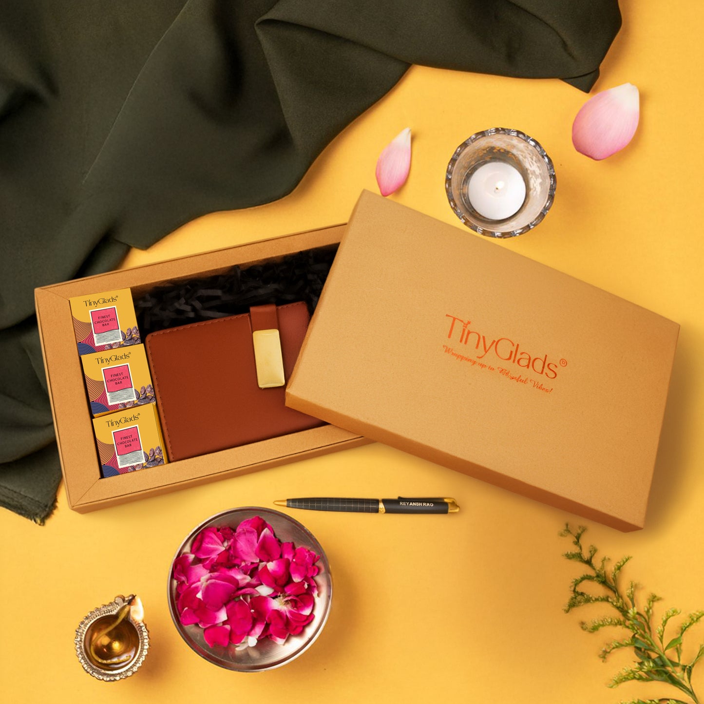 Corporate Gift Box – Premium Diary, Pen & 3 Chocolate Truffles