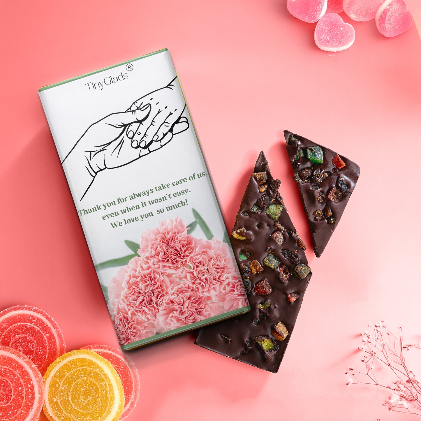 Mother’s Day Chocolate Gift Box | 3 Flavoured Chocolate Bars with Message Card