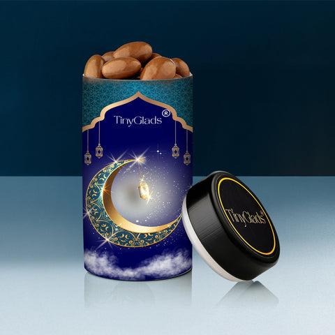 TinyGlads Eid Celebration Chocolate Gift Box | 1 Chocolate Jar, 1 Chocolate Bar & 6 Premium Truffles