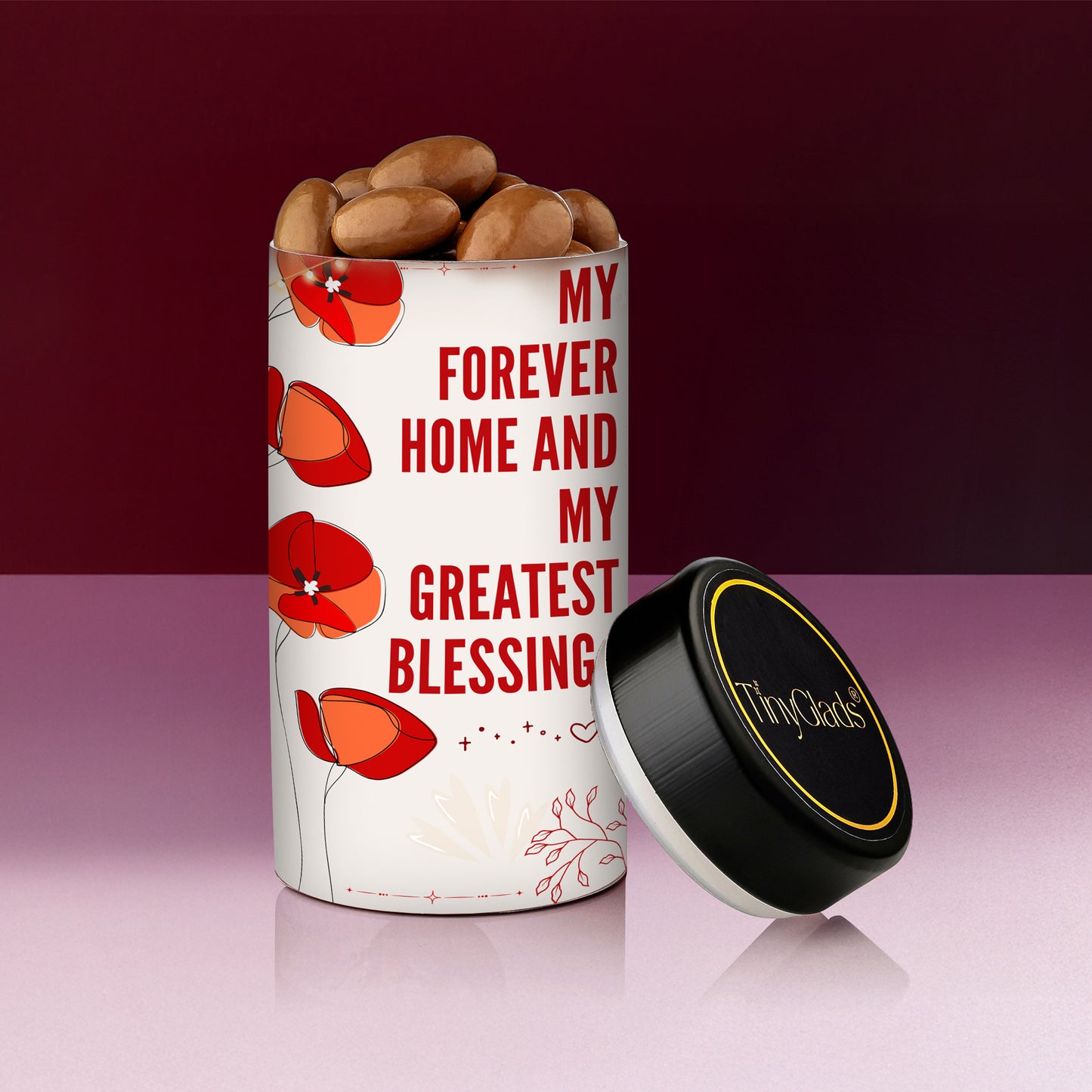 Chocolate Gift Combo for Mom with Jar & Message Card