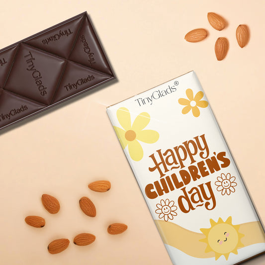 TinyGlads Sunshine Smiles Chocolate Bar | Children's Day Edition | 80g