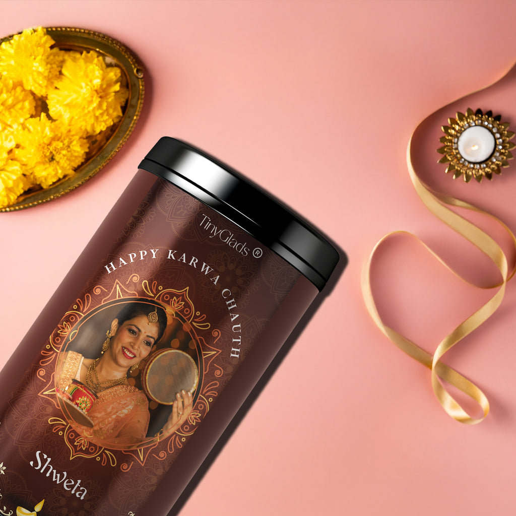 Personalised Festive Chocolate Gift Jar for Karwa Chauth