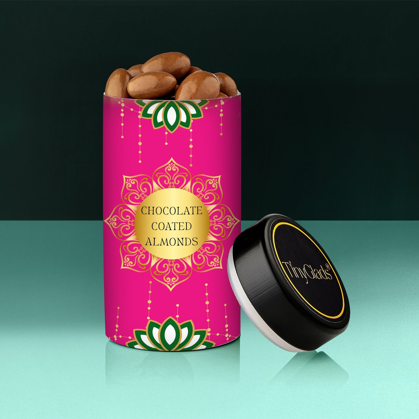 Premium Diwali Gift Box – Chocolate Jar, 6 Truffles & 3 Diyas