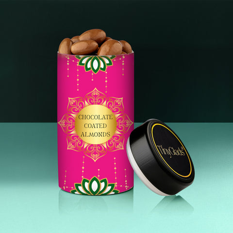 Premium Diwali Gift Box – Chocolate Jar, 6 Truffles & 3 Diyas