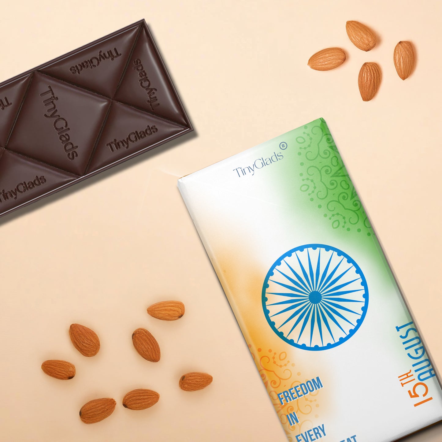 Independence Day Premium Chocolate Bar | Almond & Cranberry Delight