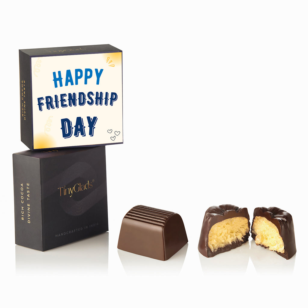 Happy Friendship Day Chocolate Gift Box | 6 Assorted Handcrafted Chocolates