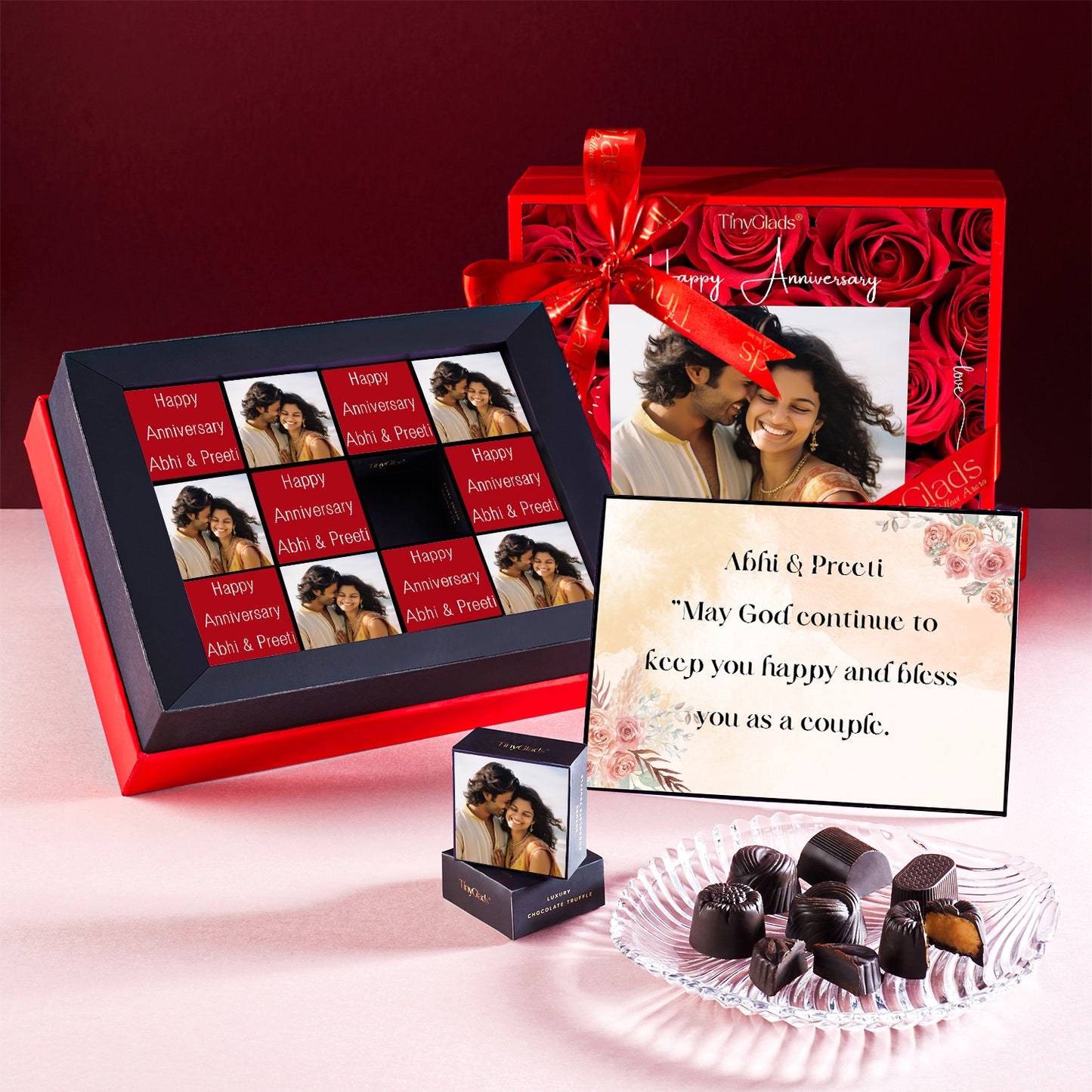 Happy Anniversary My love Chocolate Personalised box