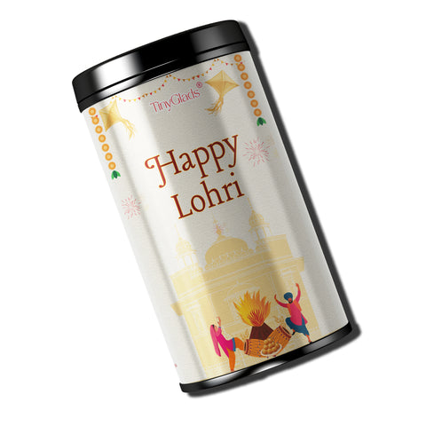 TinyGlads Golden Lohri Chocolate Truffle Jar | 12 Assorted Truffles