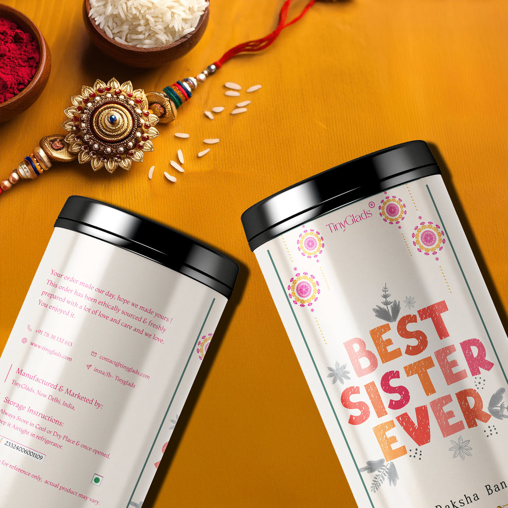 TinyGlads Best Sister Ever Chocolate Truffle Jar | 12 Gourmet Truffles