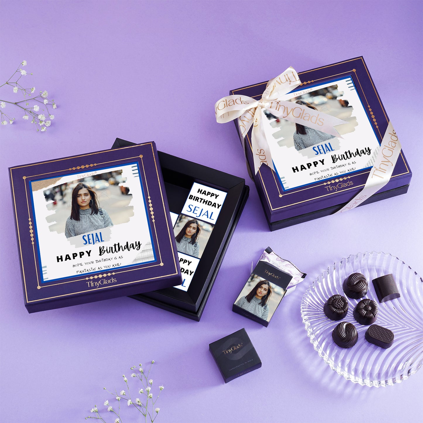 Birthday Gift with Photo Printed Chocolates