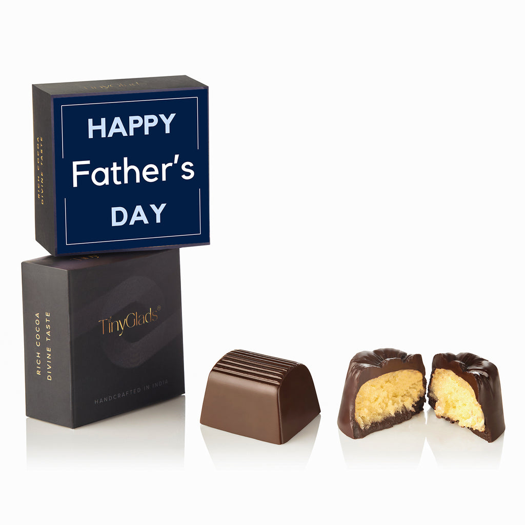 Father’s Day Chocolate Gift Box with Heartfelt Message Card – 9 Pcs Inside