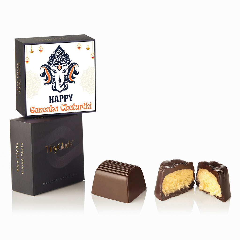 Custom Ganesh Chaturthi Keepsake Chocolate Gift Box – 9 Premium Truffles