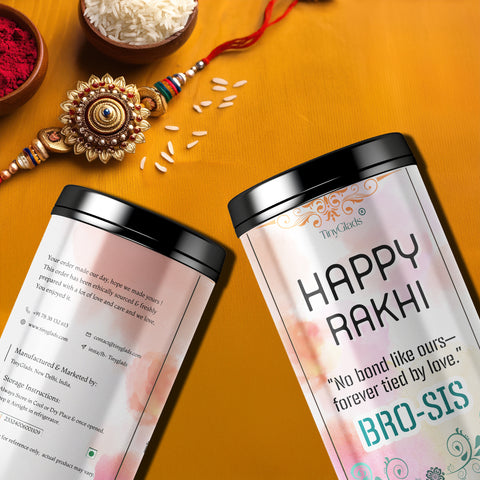 TinyGlads Bro-Sis Celebration Chocolate Truffle Jar | 12 Gourmet Truffles