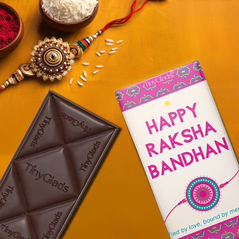 TinyGlads Raksha Bandhan Chocolate Bar | Festive Edition | 80g