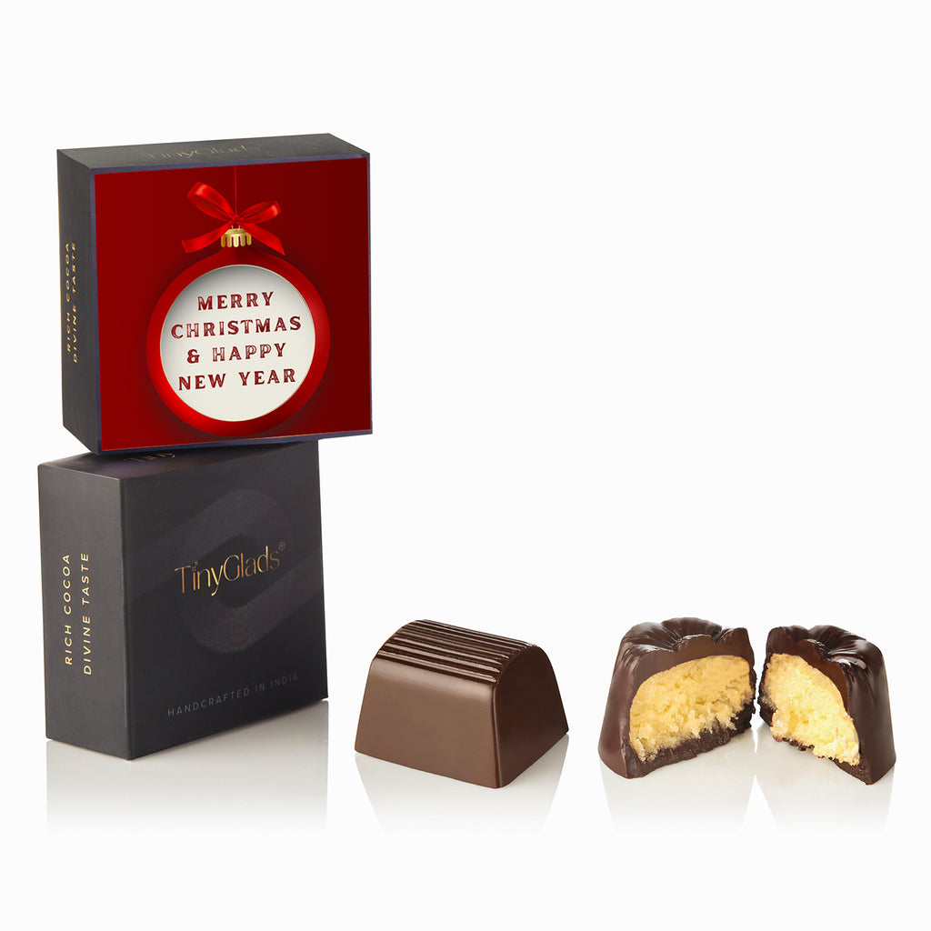 TinyGlads Personalized Corporate New Year Chocolate Gift Box | 9 Assorted Truffles