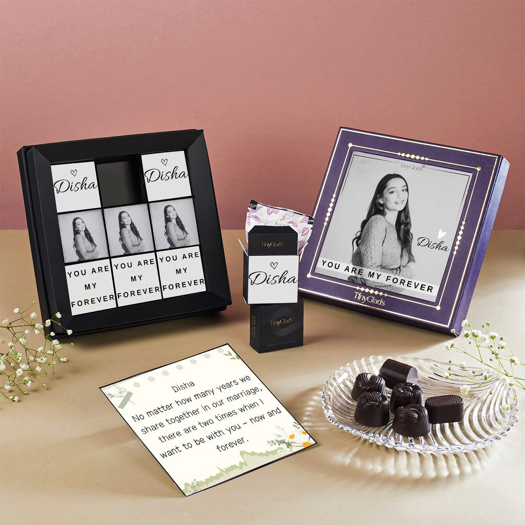 Love Forever Photoframe Chocolate Box with Special Message