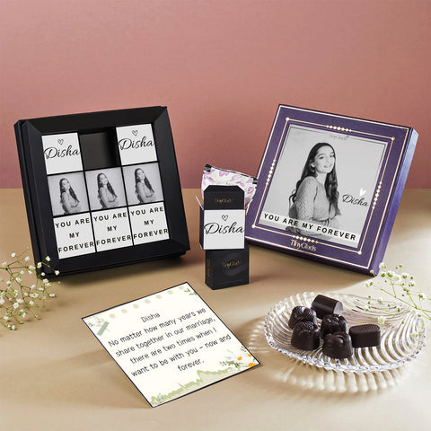 Love Forever Photoframe Chocolate Box with Special Message