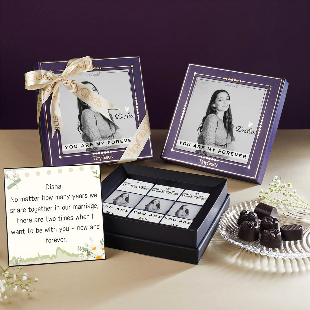 Love Forever Photoframe Chocolate Box with Special Message