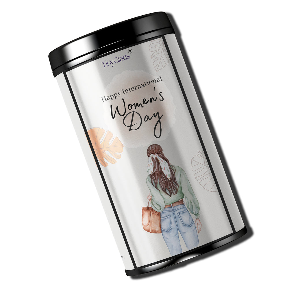 TinyGlads Premium Women's Day Chocolate Gift Jar | 12 Gourmet Truffles