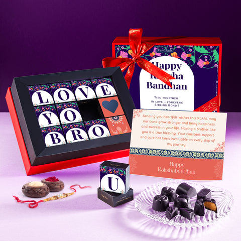 Premium Rakhi Gift Box with Chocolates
