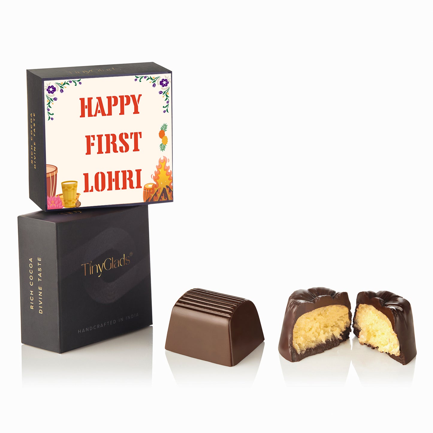 Personalized First Lohri Chocolate Gift Box | 9 Assorted Truffles