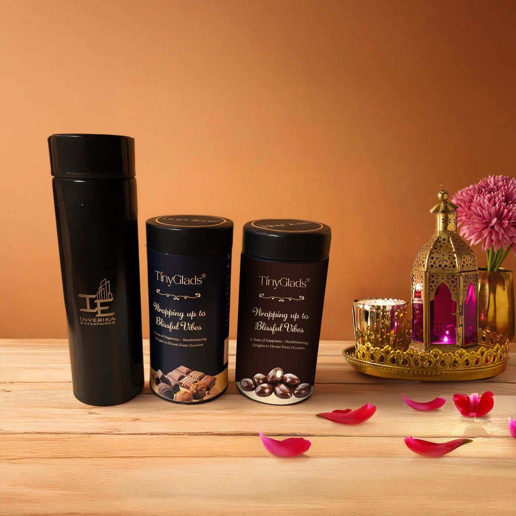 Premium Corporate Gift Hamper with Diary, Bottle, Pen Set & Chocolates