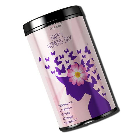 TinyGlads Women's Day Butterfly Chocolate Gift Jar | 12 Center-Filled Truffles