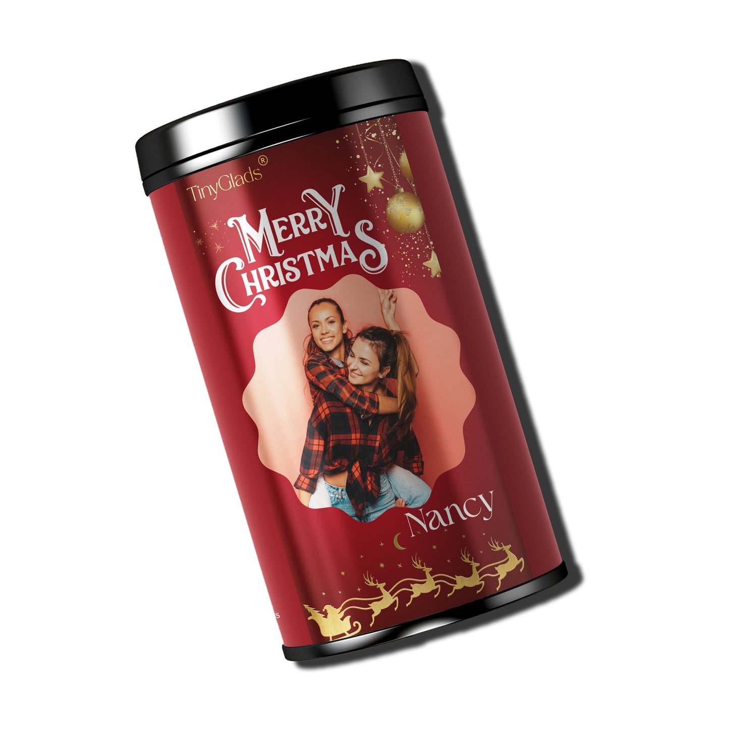 TinyGlads Merry Memories Chocolate Jar | Personalized Holiday Gift | 250g