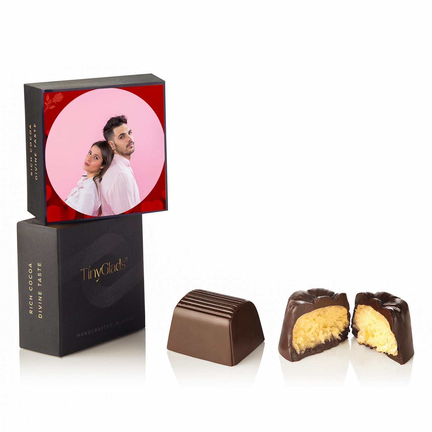 Valentine’s Day Romantic Photo Keepsake Box with 6 Truffles