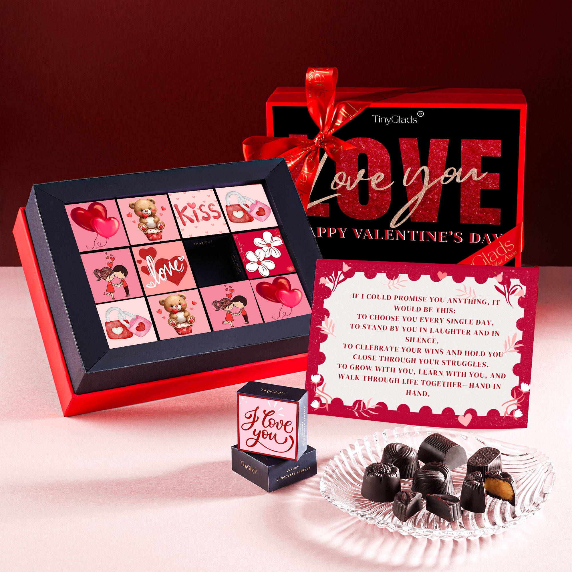 A Dozen Reasons to Love Valentine Chocolate Box with 12 Truffles