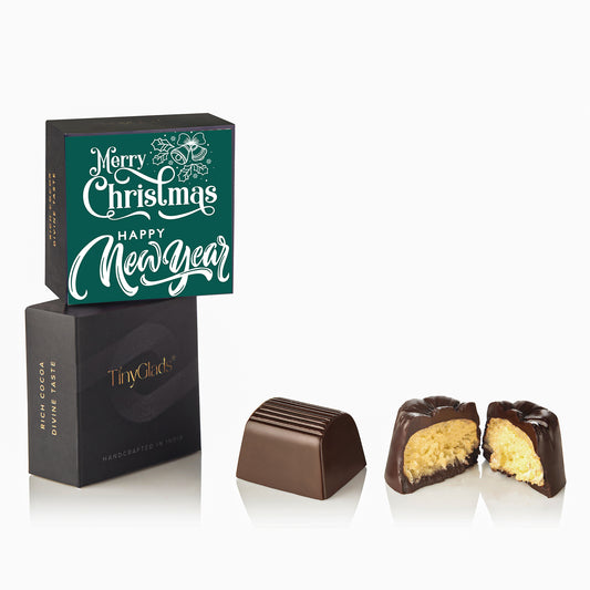 TinyGlads Christmas & New Year Chocolate Gift Hamper | Bar, Truffles & Jar