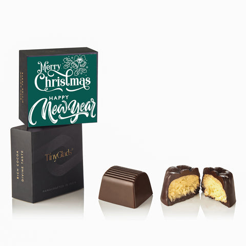 TinyGlads Christmas & New Year Chocolate Gift Hamper | Bar, Truffles & Jar